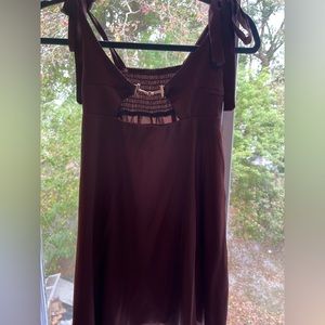 BROWN MINI DRESS